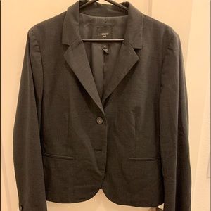 J Crew, charcoal suit jacket stretch wool blend